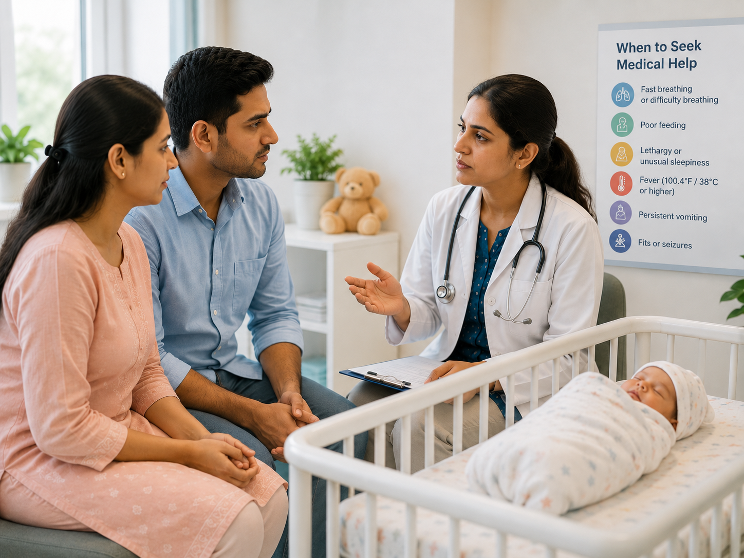 Indian parent seeking urgent help for an unwell newborn